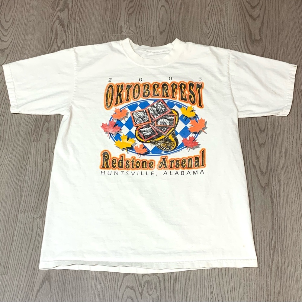 Vintage‎ Oktoberfest 2003 Alabama White Tee Medium Beer